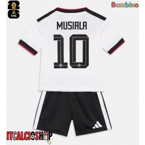 Germania Jamal Musiala #10 Prima Maglia Bambino Mondiali 2026 Manica Corta (+ Pantaloni corti)